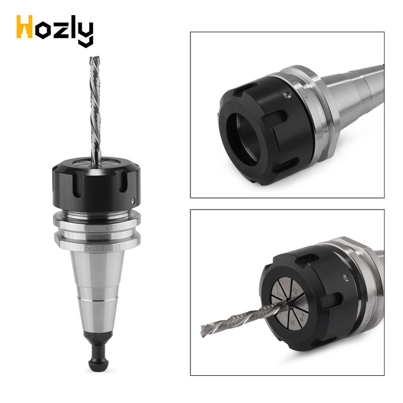 HOZLY 5PCS/Lot ISO30 ER32-45L Balance Collet Chuck G2.5 30000RPM CNC Tool Holder With Pull Stud Milling Lathe - Image 3